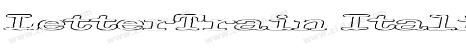 LetterTrain Italic字体转换